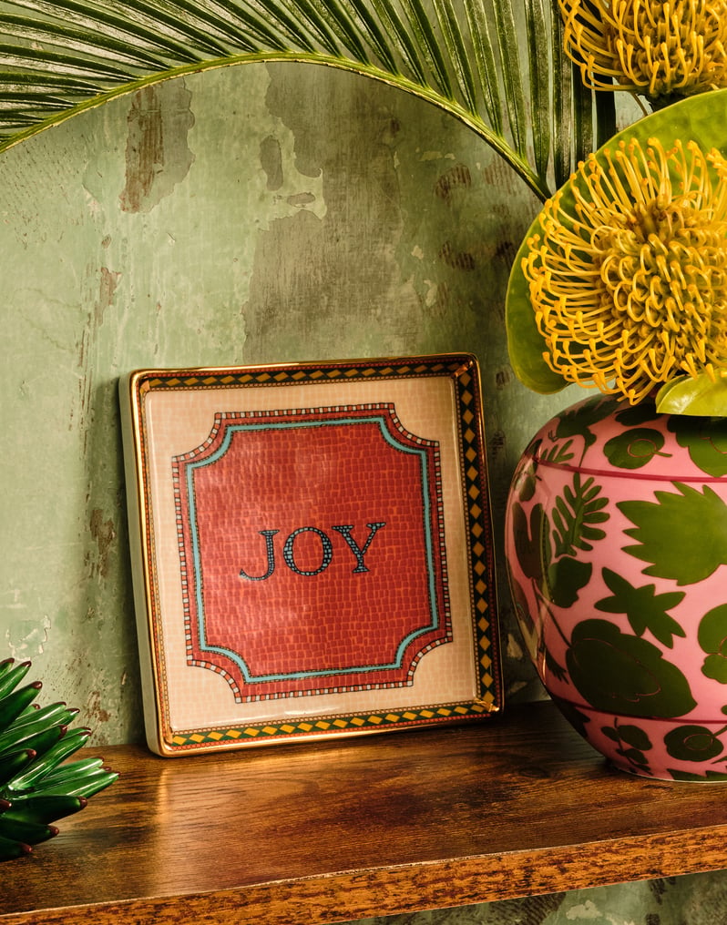 Mini Tray Joy Coral in Porcelain