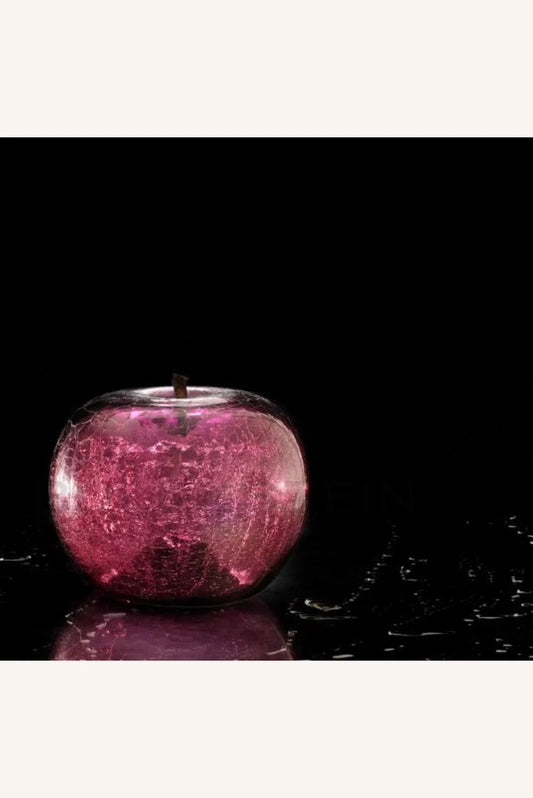 Crackled glass apple Ruby (medium plus)