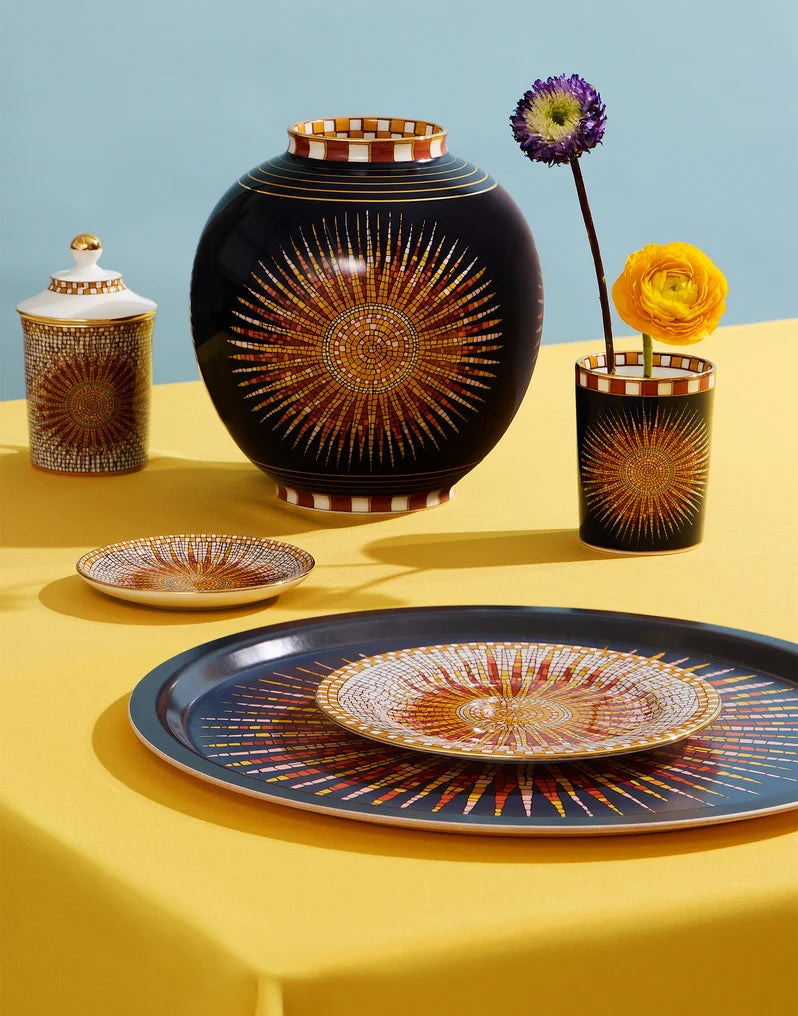 Sunrays Midnight in Porcelain Bubble Vase