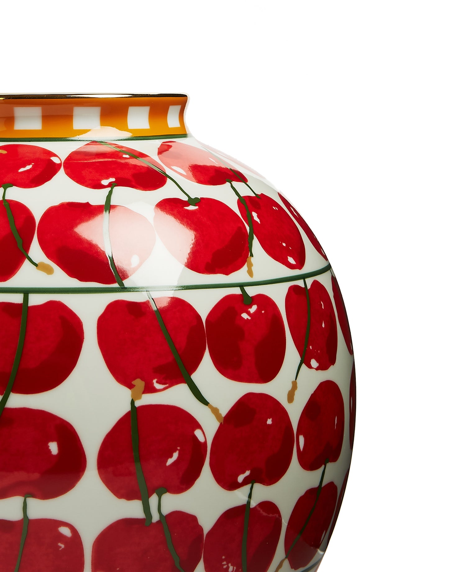 Bubble Vase - Cherries Avorio in Porcelain
