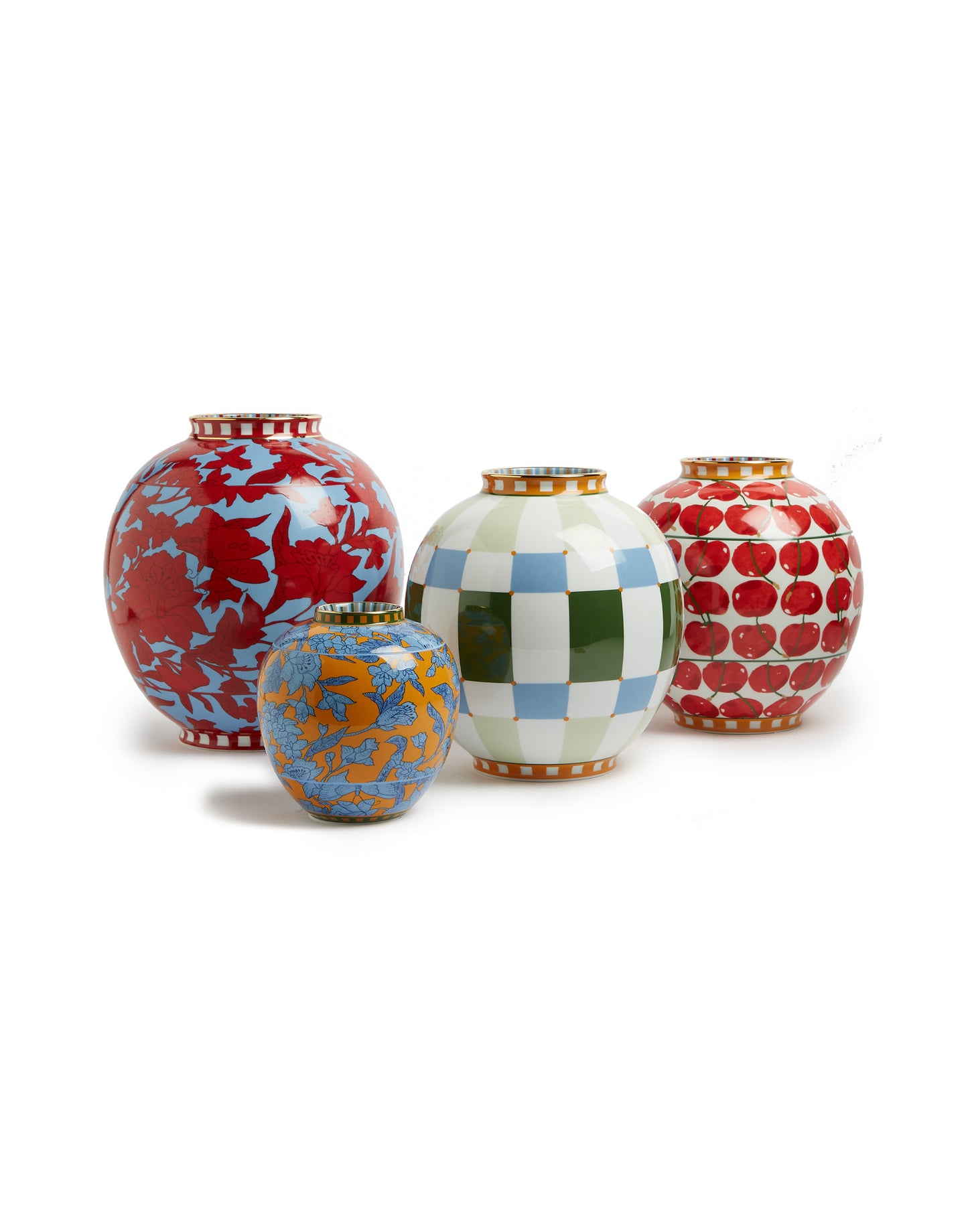 Bubble Vase - Cherries Avorio in Porcelain