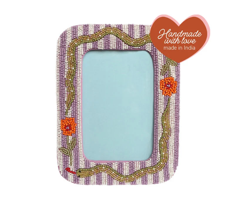 Beaded Photo Frame - Snake