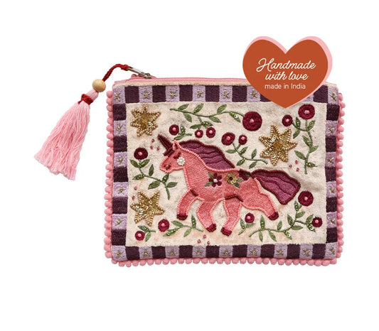 Beaded sling bag unicorn