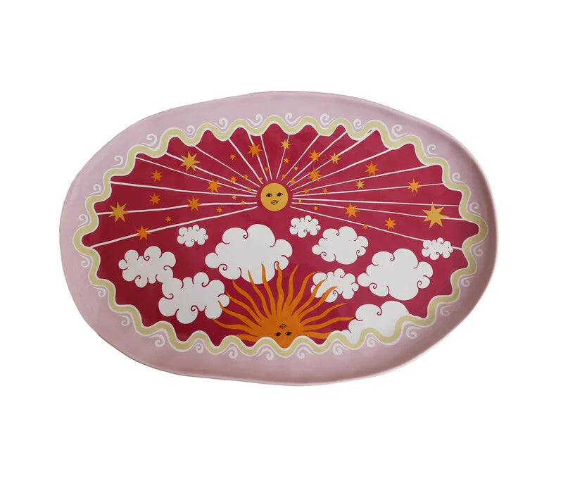 Large Oval Plate Sun