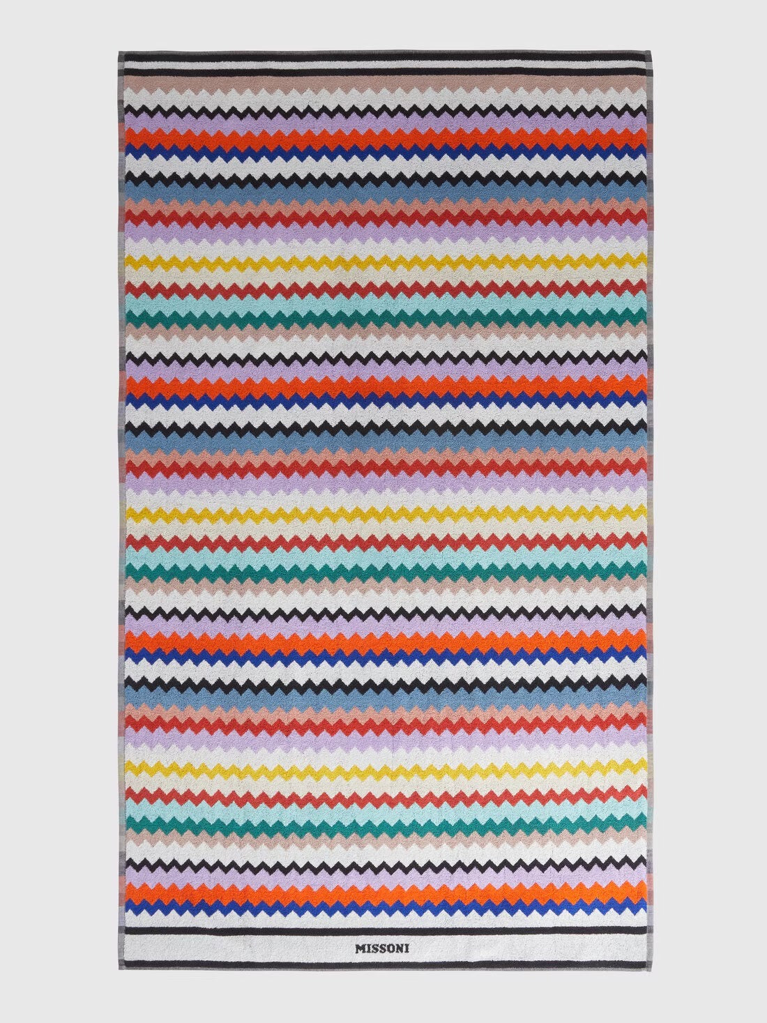 Riverbero 100x180 cm beach towel in zigzag cotton terry cloth