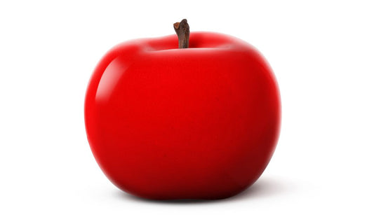 ceramic glazed red apple