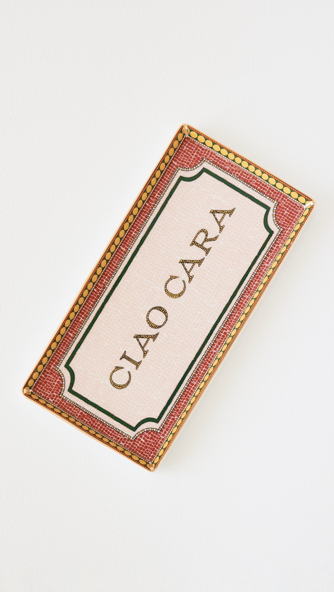 Tray Ciao Cara in Porcelain