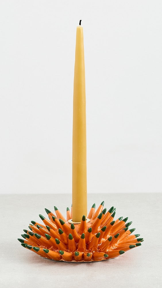 Spine Candle Holder Solid pumpkin in Ceramic