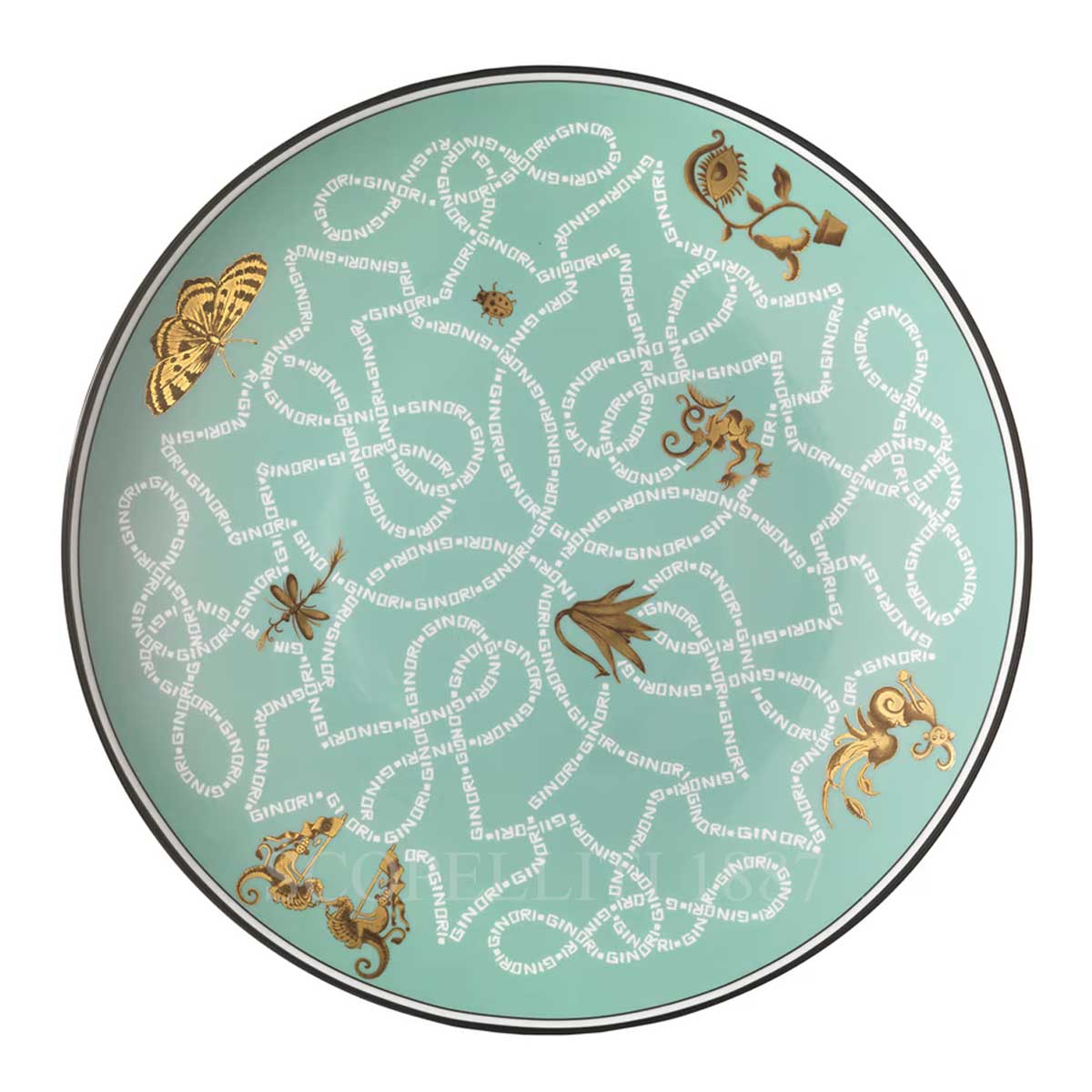 Ginori Presentation Plate Arcadia Green