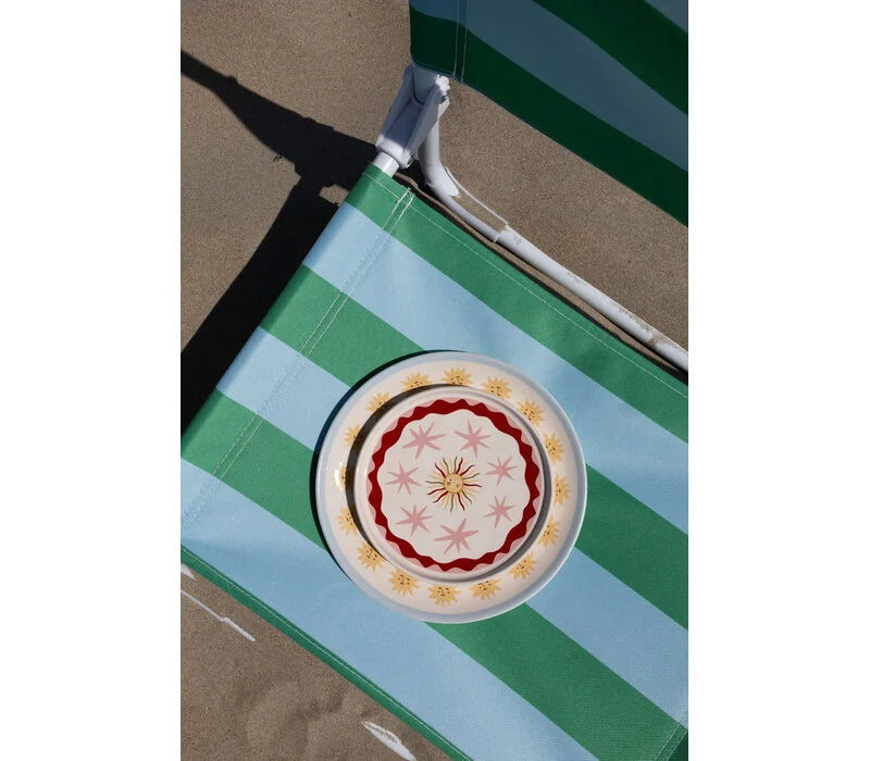 Serving Plate Sun with Pink Stars
